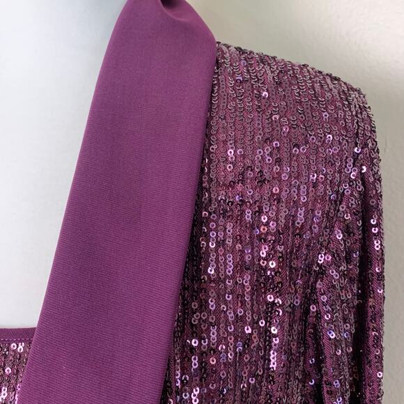 NEW R&M Richards Burgundy Wine Sequin Pant Suit Set Jacket Tank Pants Plus 18W - Picture 6 of 15